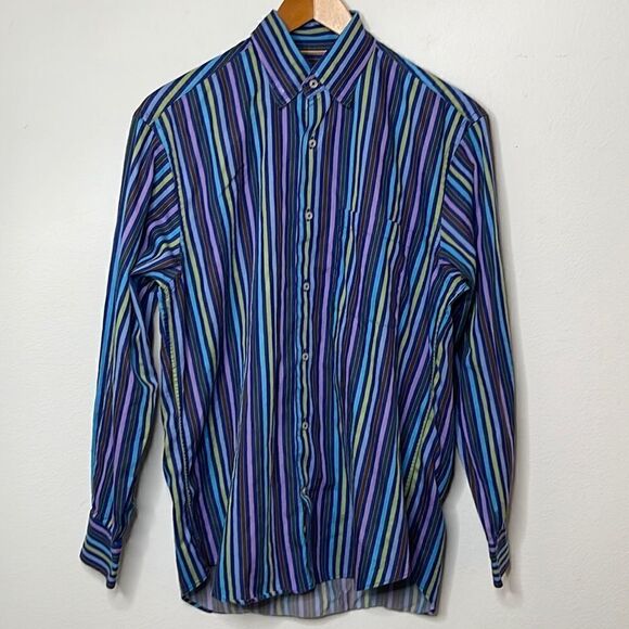Robert Talbot Carmel button down cotton shirt.  Lightweight & soft. Size Medium - Picture 1 of 6